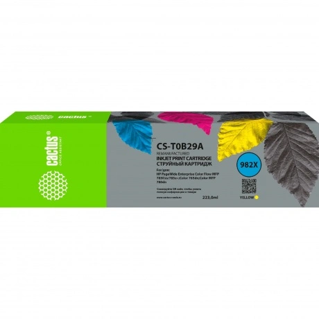 Картридж струйный Cactus CS-L0S31YC 976YC желтый (245мл) для HP ...
