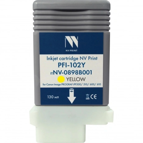 Струйный картридж NV Print PFI-102Y (NV-0898B001) Yellow для Can...