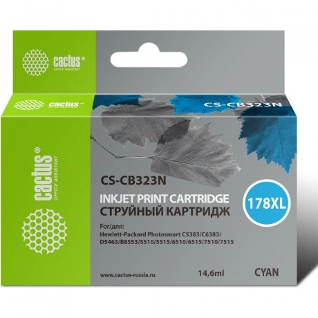 Картридж струйный Cactus CS-CB323N(CS-CB323) №178XL синий (14.6м...