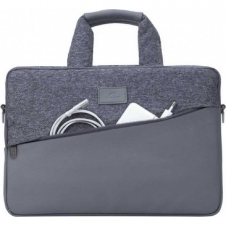 Сумка Riva 7930 для ноутбука 15.6" серый полиэстер - фото 4
