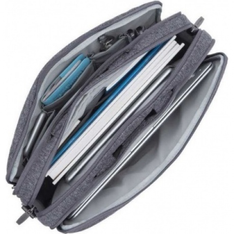 Сумка Riva 7930 для ноутбука 15.6" серый полиэстер - фото 7