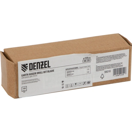 Нож шнека для грунта DENZEL 56016, ER-150, диаметр 150мм, компле...