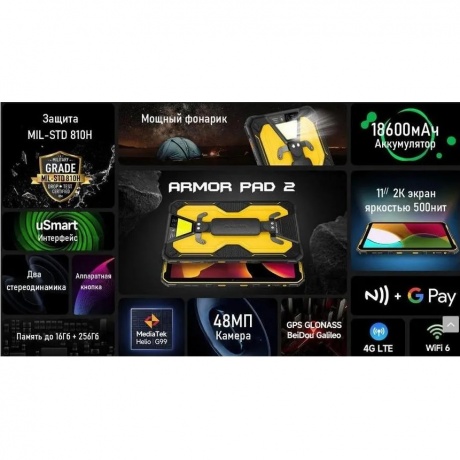 Планшет Ulefone Armor Pad 2 8/256 Black - фото 42