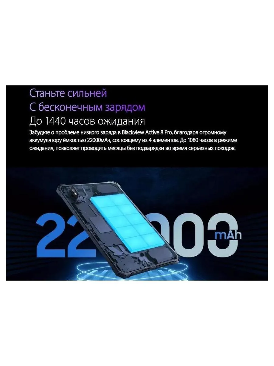 Планшет Blackview Active 8 Pro LTE 8/256gb Black - фото 28