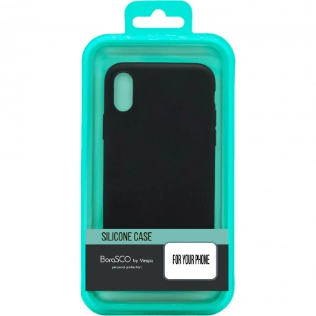 Чехол BoraSCO Sillicone Case матовый для Redmi 9 черный
