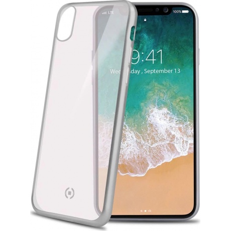 Чехол-накладка Celly Laser Matt для Apple iPhone X/XS прозрачный...