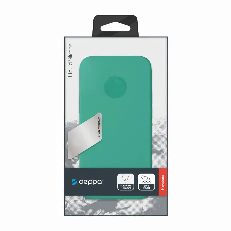 Чехол Deppa Liquid Silicone для Apple iPhone 12 Pro/12 зеленый к...