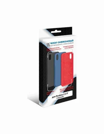Чехол DF для Oppo A54 4G с микрофиброй Silicone Black oOriginal-...