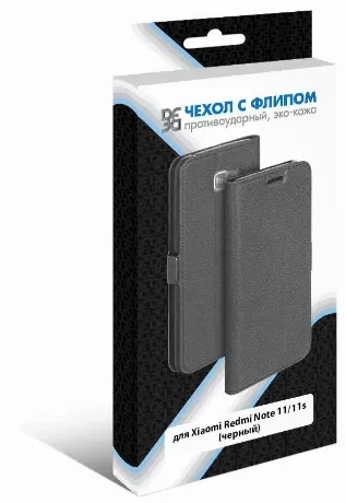 Чехол DF для Xiaomi Redmi Note 11 / 11s Black xiFlip-75