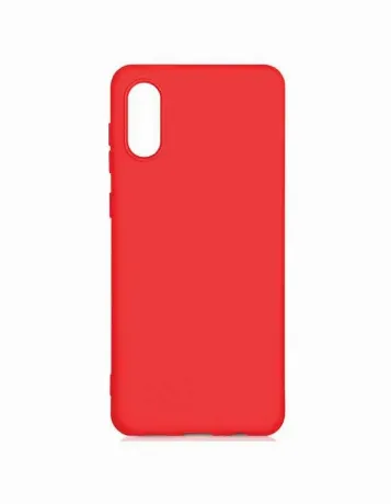 Чехол DF для Samsung Galaxy A02 с микрофиброй Silicone Red sOrig...