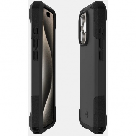 Чехол-накладка ITSKINS ARMOR R // SOLID для iPhone 15 Pro Max (6.7"), черный - фото 5