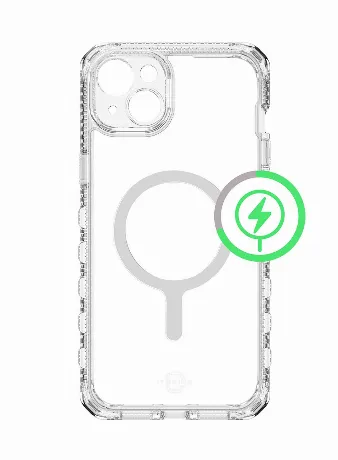 Чехол-накладка ITSKINS SUPREME R CLEAR MagSafe для iPhone 15 , б...
