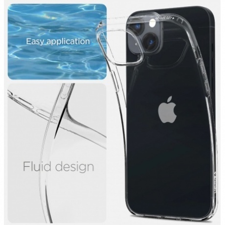 Чехол Spigen Liquid Crystal iPhone 14 Crystal Clear (ACS05033) - фото 8