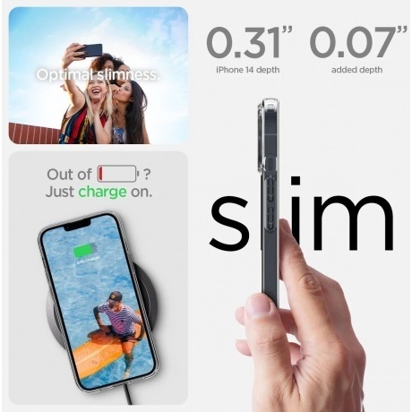 Чехол Spigen Liquid Crystal iPhone 14 Crystal Clear (ACS05033) - фото 9
