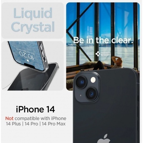 Чехол Spigen Liquid Crystal iPhone 14 Crystal Clear (ACS05033) - фото 10