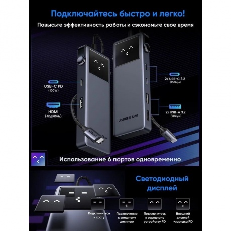 Док-станция Ugreen CM888 (35998) - фото 4