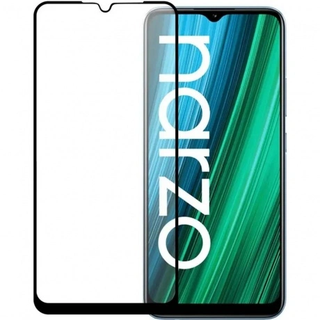 Защитное стекло PERO Full Glue для Realme Narzo 50A, черное
