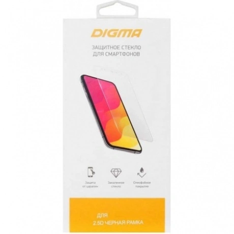 Защитное стекло для экрана Digma черный для Xiaomi Redmi 10 2.5D...