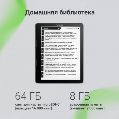 Электронная книга Digma F4 черный - фото 13