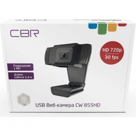 Веб-камера CBR CW 855HD Black - фото 8