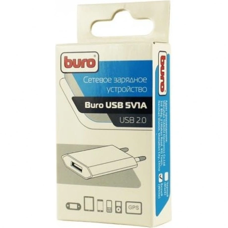 Сетевое зар./устр. Buro TJ-164w 1A универсальное белый