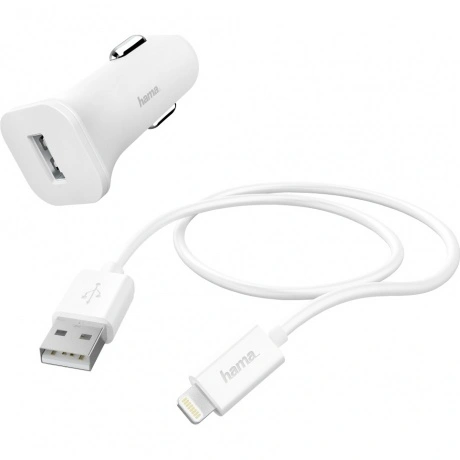 Автомобильное зарядное устройство Hama H-183291 1A кабель Apple ...