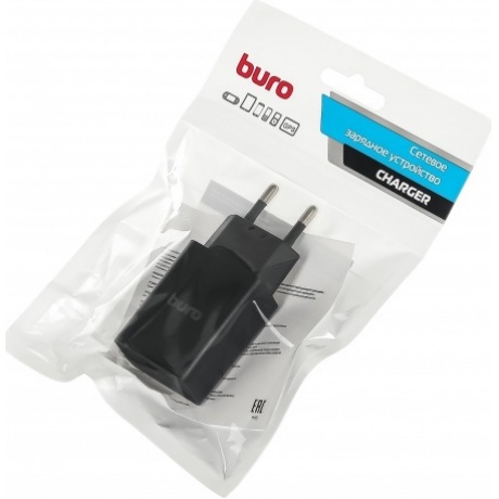 Сетевое зарядное устройство Buro BUWA1 2.1A черный (BUWA10S100BK) - фото 7