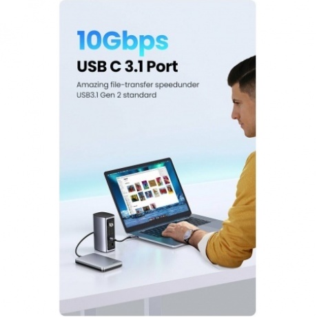 Док-станция UGREEN CM555 (90325) Grey - фото 15