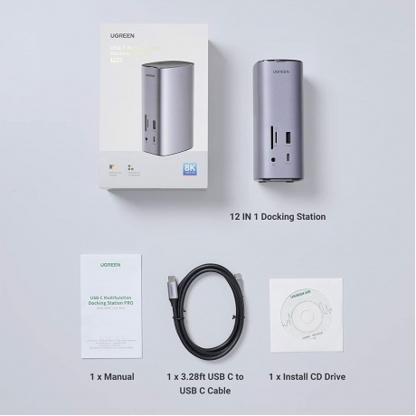 Док-станция UGREEN CM555 (90325) Grey - фото 25