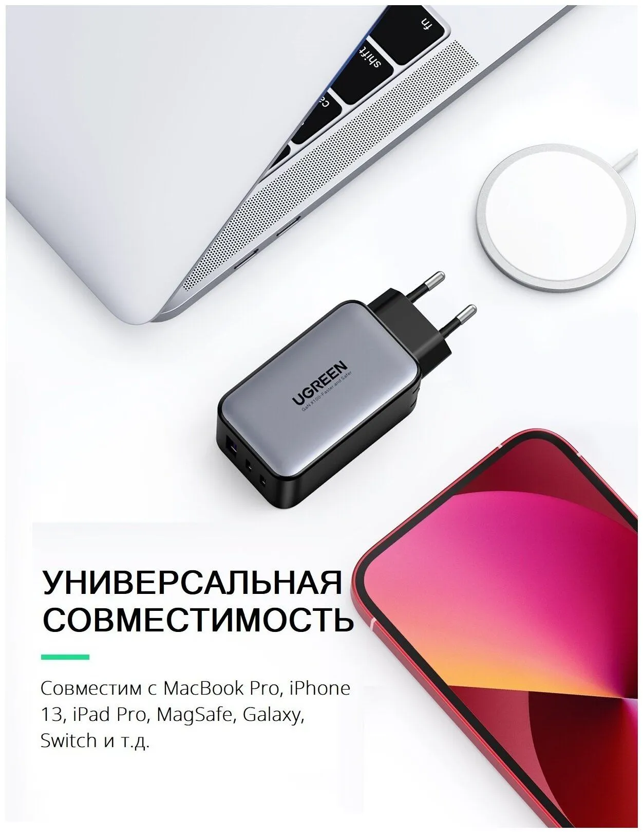 Сетевое зарядное устройство UGREEN CD244 (10335) Black - фото 8