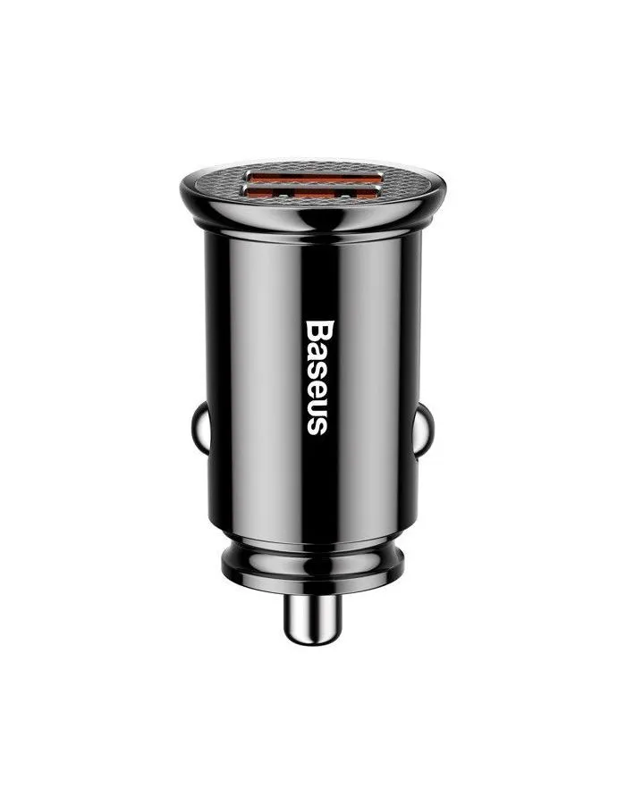 Автомобильное зарядное устройство Baseus Circular Plastic Black (CCALL-YD01) - фото 2