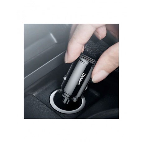Автомобильное зарядное устройство Baseus Circular Plastic Black (CCALL-YD01) - фото 7