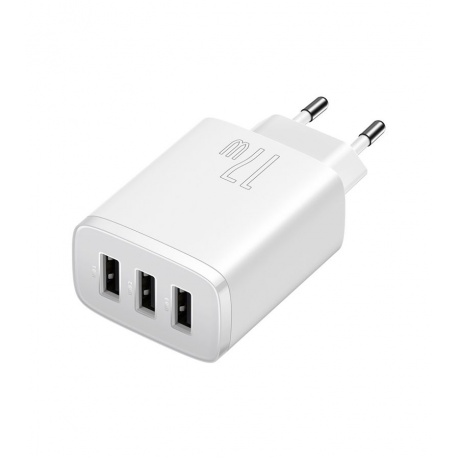 Сетевое зарядное устройство Baseus Compact 17W CCCP17UC White (CCXJ020102) - фото 1
