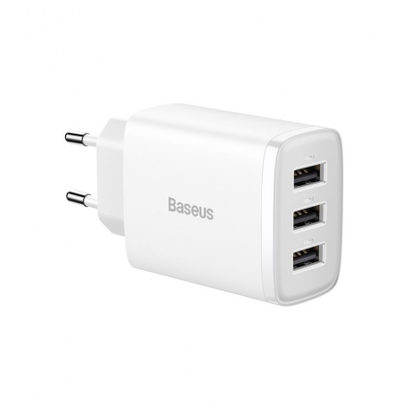Сетевое зарядное устройство Baseus Compact 17W CCCP17UC White (CCXJ020102) - фото 2