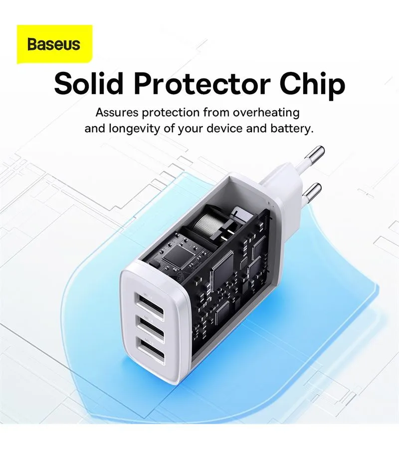 Сетевое зарядное устройство Baseus Compact 17W CCCP17UC White (CCXJ020102) - фото 12
