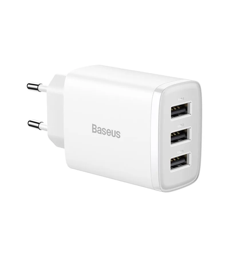 Сетевое зарядное устройство Baseus Compact 17W CCCP17UC White (CCXJ020102) - фото 2