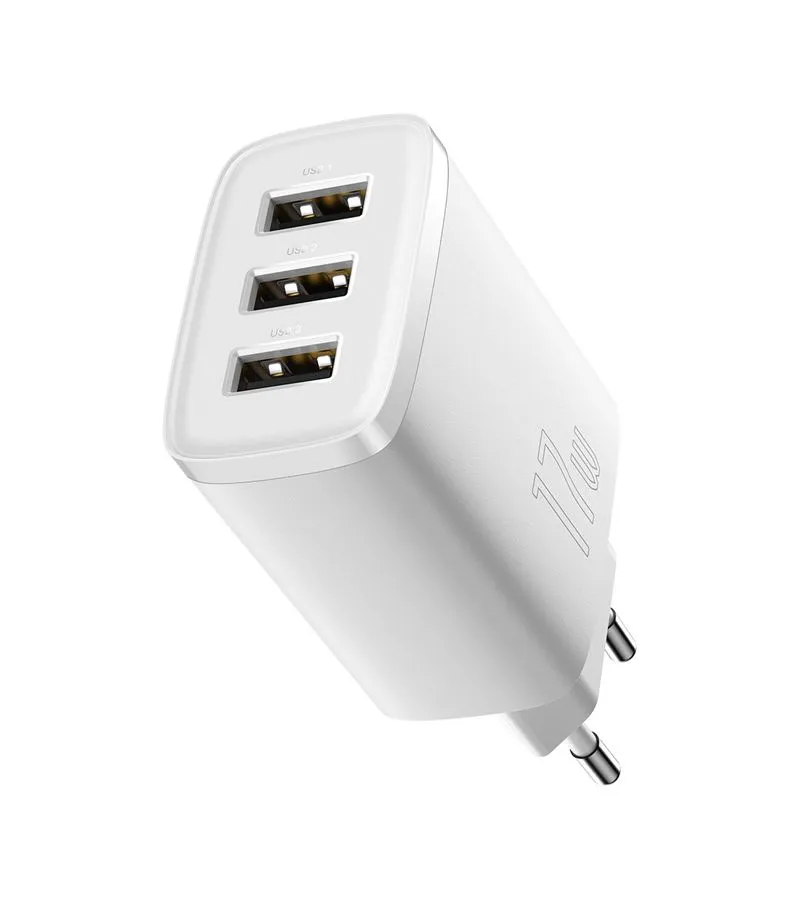 Сетевое зарядное устройство Baseus Compact 17W CCCP17UC White (CCXJ020102) - фото 4
