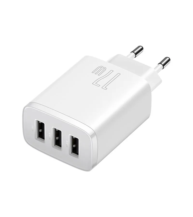 Сетевое зарядное устройство Baseus Compact 17W CCCP17UC White (CCXJ020102) - фото 1