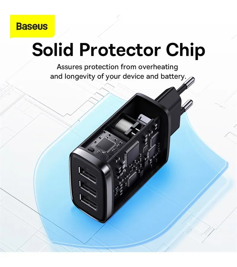 Сетевое зарядное устройство Baseus Compact 17W EU Black (CCXJ020101) - фото 12