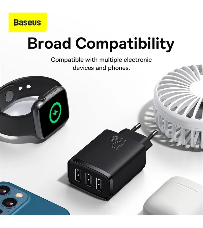 Сетевое зарядное устройство Baseus Compact 17W EU Black (CCXJ020101) - фото 13