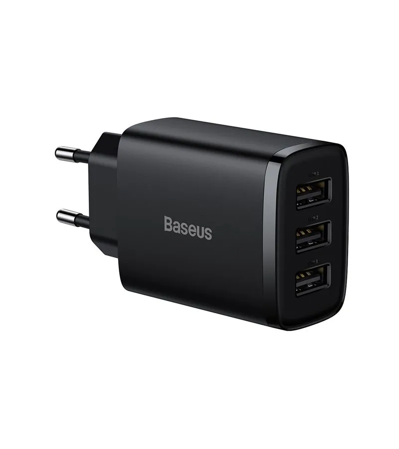 Сетевое зарядное устройство Baseus Compact 17W EU Black (CCXJ020101) - фото 2