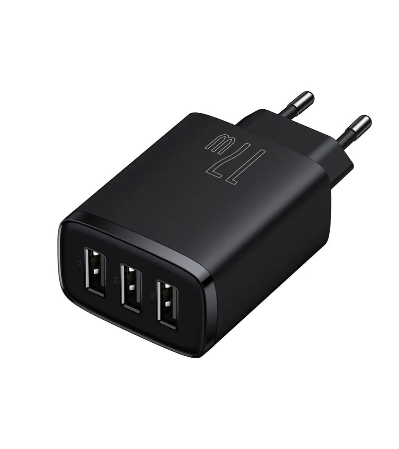 Сетевое зарядное устройство Baseus Compact 17W EU Black (CCXJ020101) - фото 1