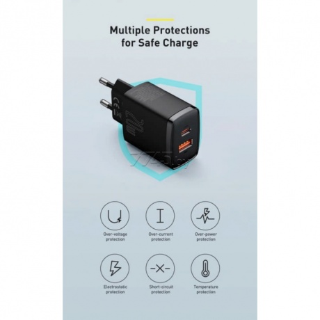 Сетевое зарядное устройство Baseus Compact 20W Black (CCXJ-B01) - фото 10