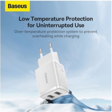 Сетевое зарядное устройство Baseus Compact Charger CCCP10UE White (CCXJ010202) - фото 12