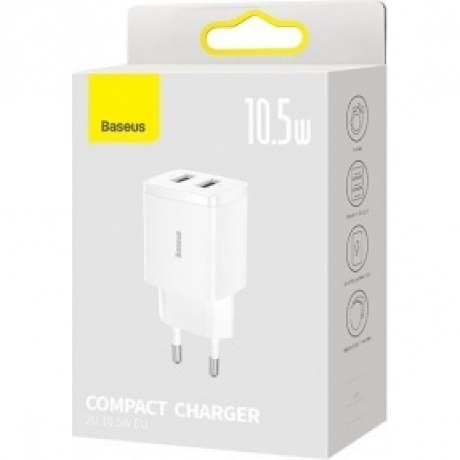 Сетевое зарядное устройство Baseus Compact Charger CCCP10UE White (CCXJ010202) - фото 16