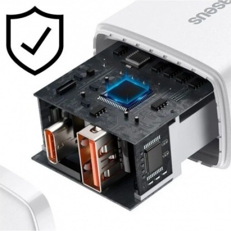 Сетевое зарядное устройство Baseus Compact White (CCXJ-B02) - фото 11