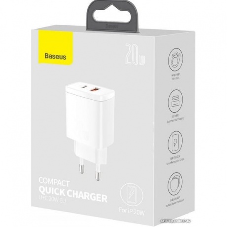 Сетевое зарядное устройство Baseus Compact White (CCXJ-B02) - фото 19