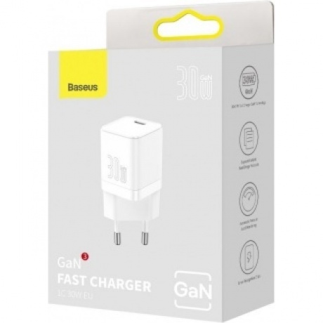 Сетевое зарядное устройство Baseus GAN3 30W EU White (CCGN0101020) - фото 9
