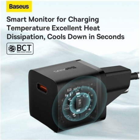 Сетевое зарядное устройство Baseus GaN5 20W EU Black (CCGN050101) - фото 7