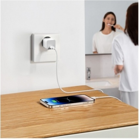 Сетевое зарядное устройство Baseus GaN5 20W EU White (CCGN050102) - фото 14